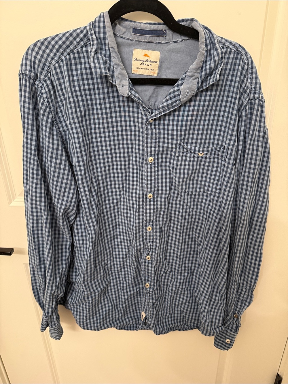 Tommy Bahama Blue Gingham Button-Down Shirt